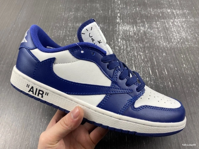 Reps TBkick X JORDAN OFF-WHITE CUSTOM X 1 SCOTT AIR TRAVIS DM7890-101 0724